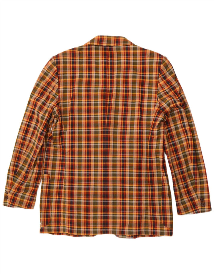 Мужской пиджак VINTAGE на 2 пуговицах IT 54 2XL, хлопок в разноцветную клетку