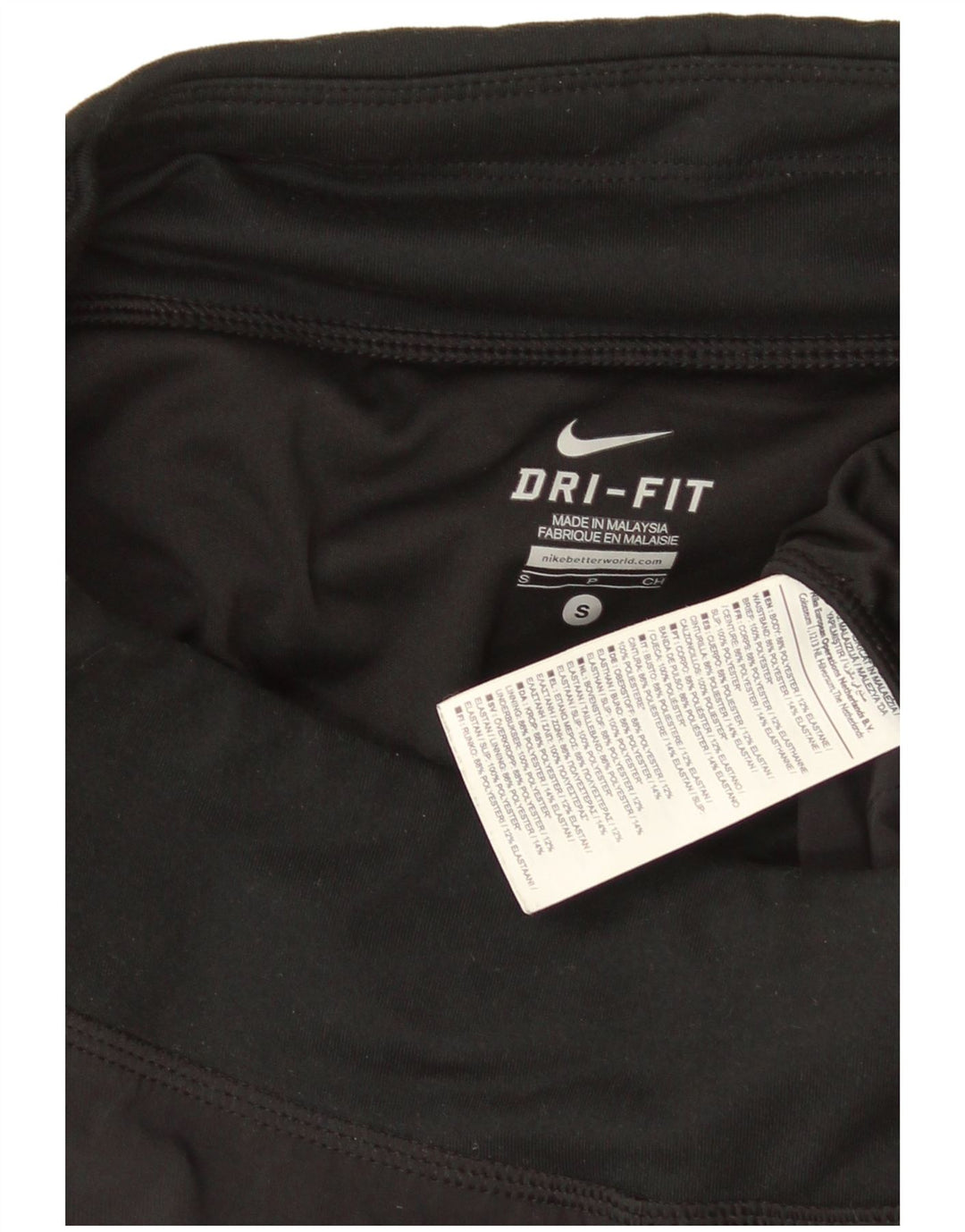 Женские спортивные шорты Nike Dri Fit UK 10, маленькие черные из полиэстера