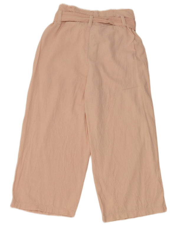 Topshop Женские капри с высокой талией UK 12 Medium W30 L21 Розовый хлопок