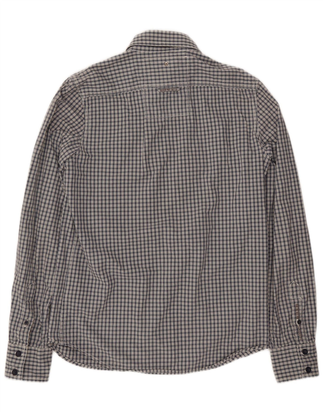 Мужская рубашка Superdry, большая синяя клетка, хлопок