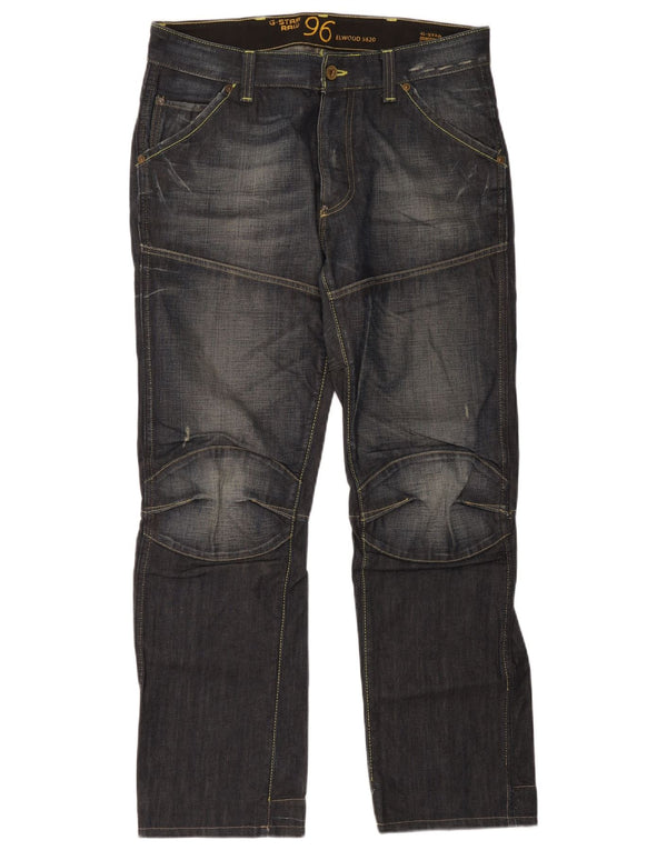 Мужские прямые джинсы G-Star Elwood W34 L30 темно-синие, хлопок