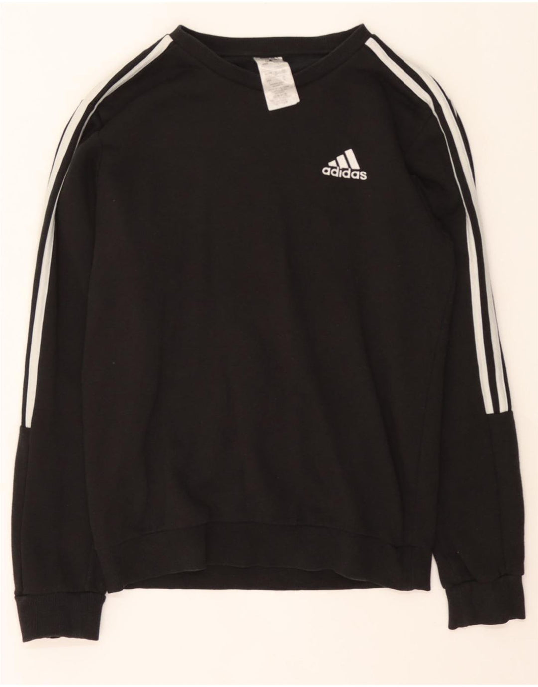 ADIDAS Mens Sweatshirt Jumper Small Black Polyester Vintage Adidas and Second-Hand Adidas from Messina Hembry 