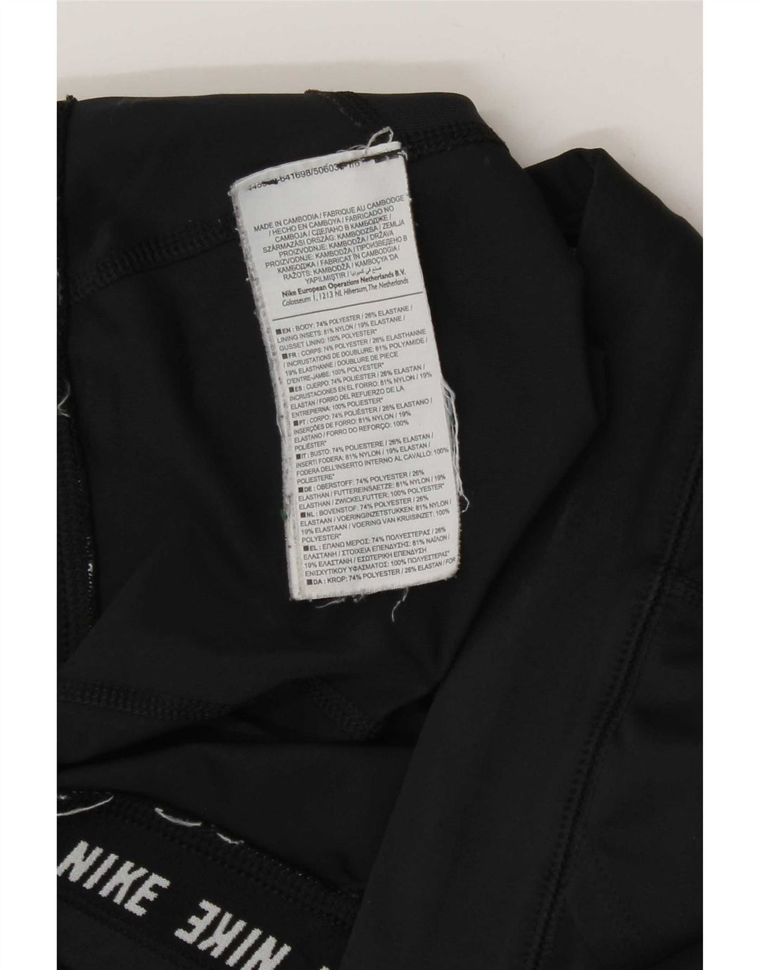 Женские укороченные леггинсы Nike Dri Fit UK 12, средний черный полиэстер