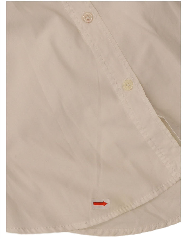 BENETTON Женская рубашка оверсайз UK 6 XS Белый хлопок