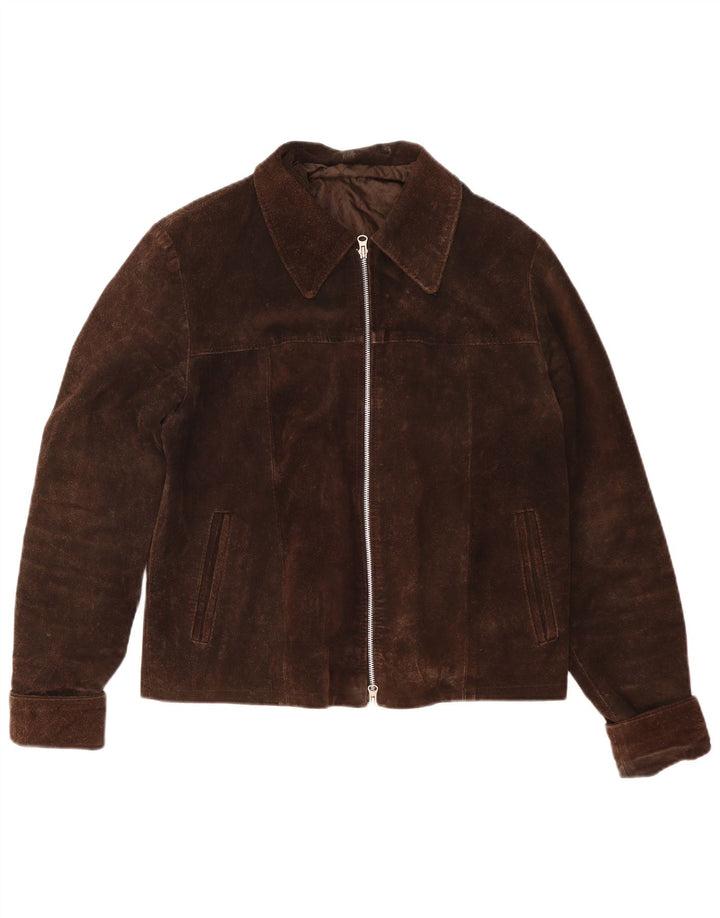 Винтажная мужская замшевая куртка IT 48 Medium Brown Leather