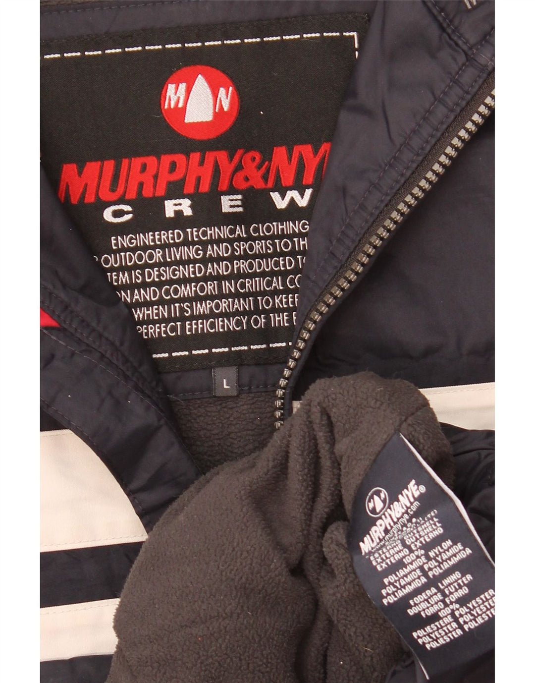 Мужская ветровка Murphy & Nye UK 40, большая темно-синяя с цветными блоками