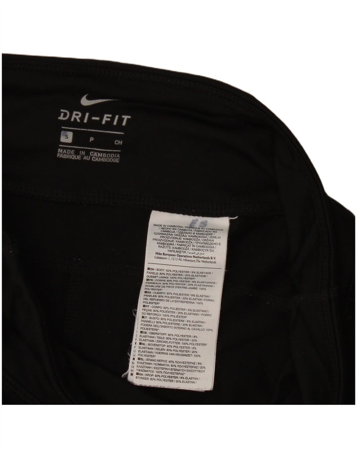 Женские леггинсы Nike Dri Fit UK 8, маленькие черные полиэстер