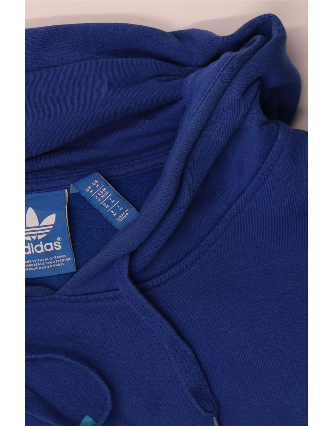 Мужской джемпер с капюшоном Adidas с рисунком, средний синий, хлопок