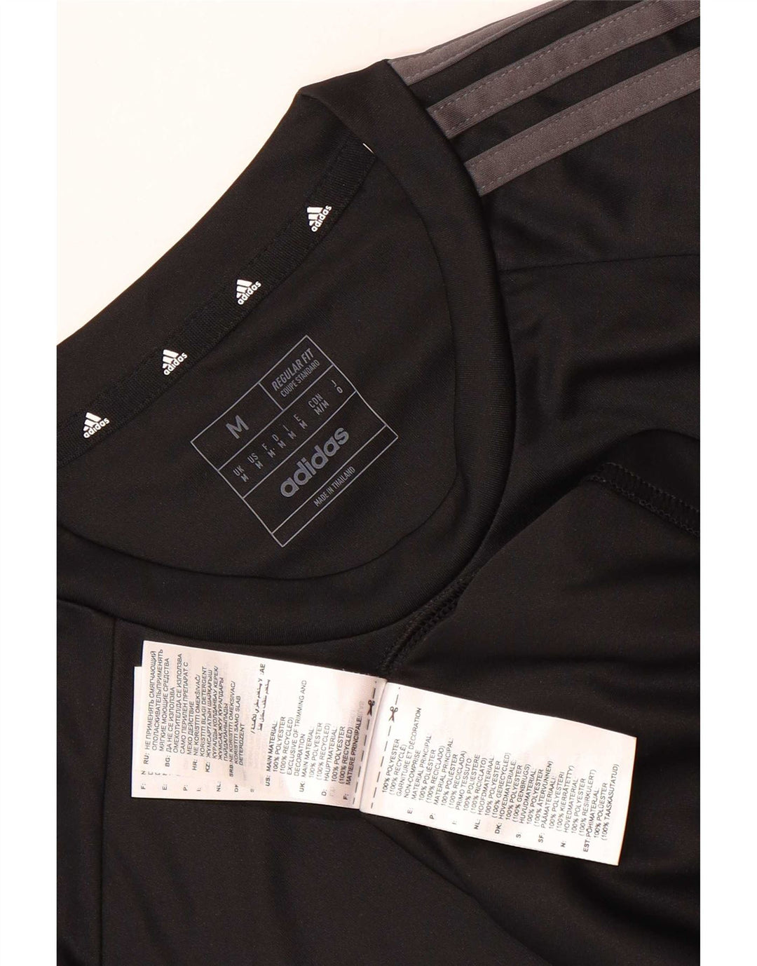 Мужская футболка Adidas Aeroready Regular Fit, верх среднего размера, черный полиэстер
