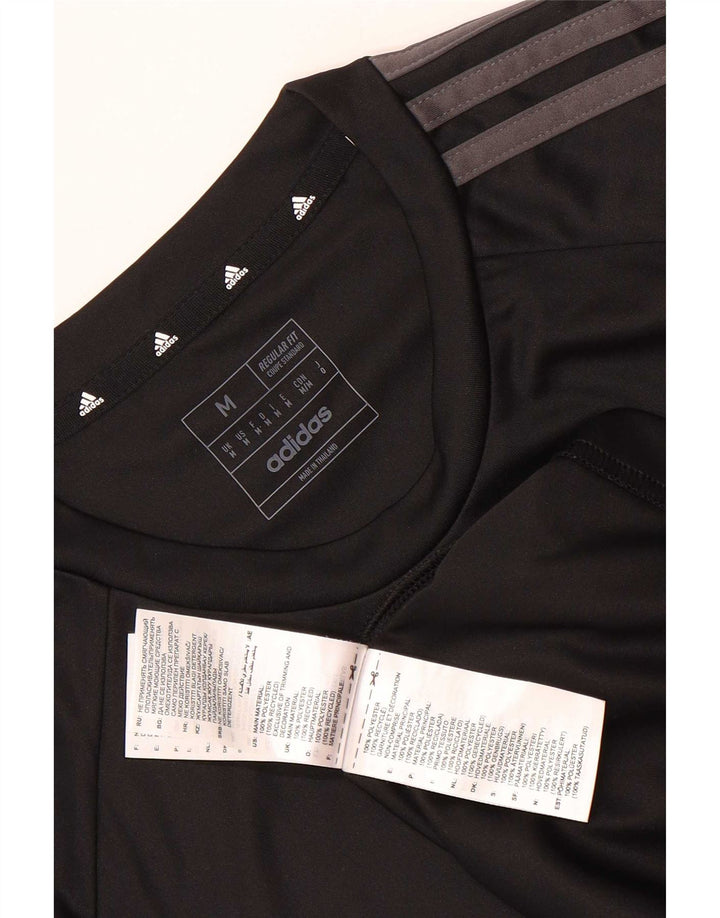 Мужская футболка Adidas Aeroready Regular Fit, верх среднего размера, черный полиэстер
