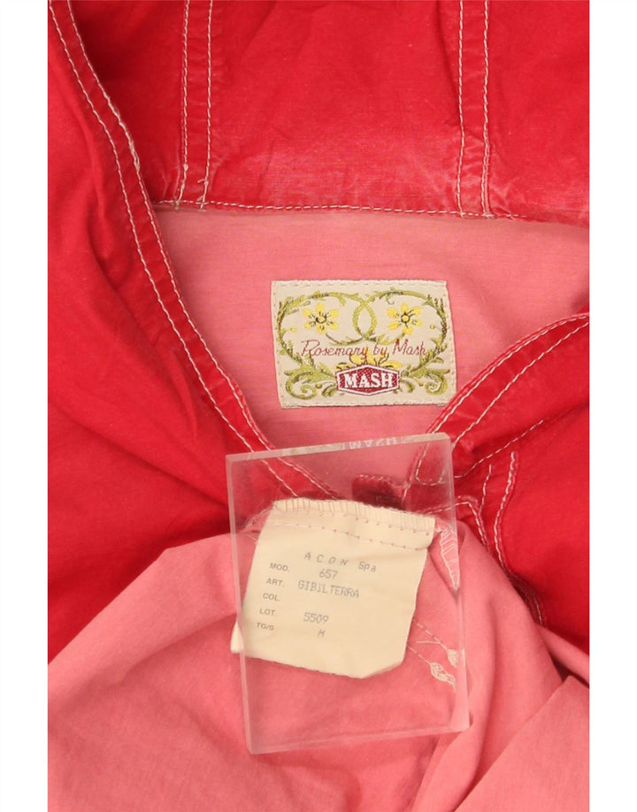 Женская куртка оверсайз с капюшоном MASH UK 14, средний красный хлопок, красный