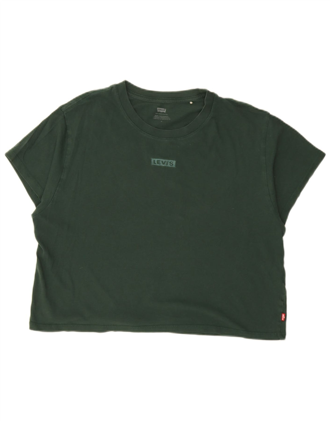 Женская укороченная футболка Levi's Top UK 14 Medium Green
