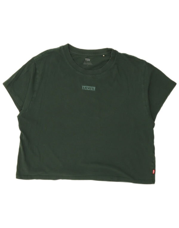 Женская укороченная футболка Levi's Top UK 14 Medium Green