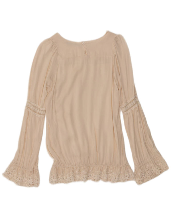 Винтажная женская блузка с длинным рукавом IT 40 Small Off White