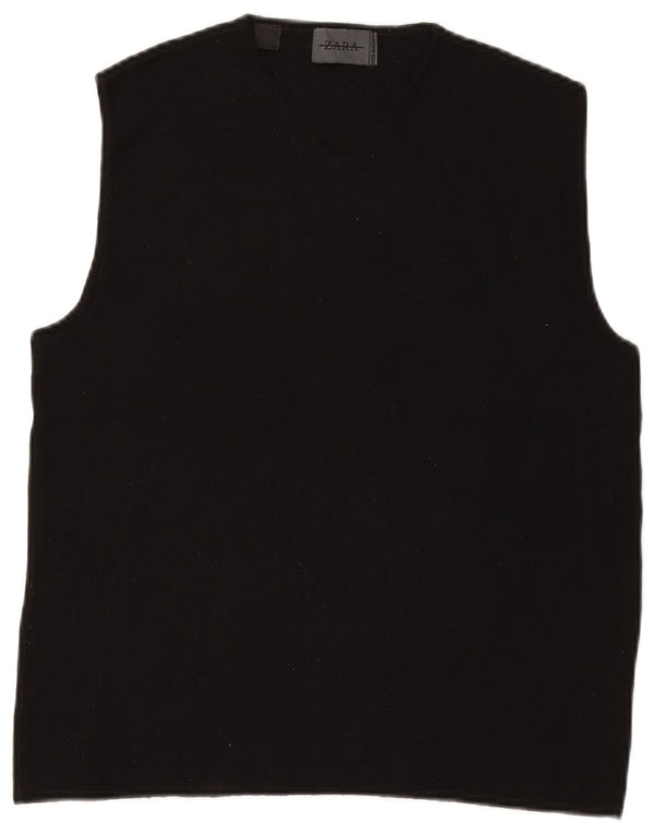 Женская майка Zara UK 18 XL, черная шерсть