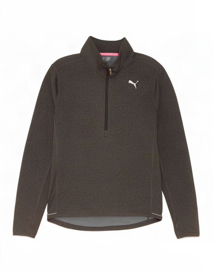 Женский спортивный костюм-пуловер Puma с воротником на молнии, Великобритания 14, средний серый полиэстер