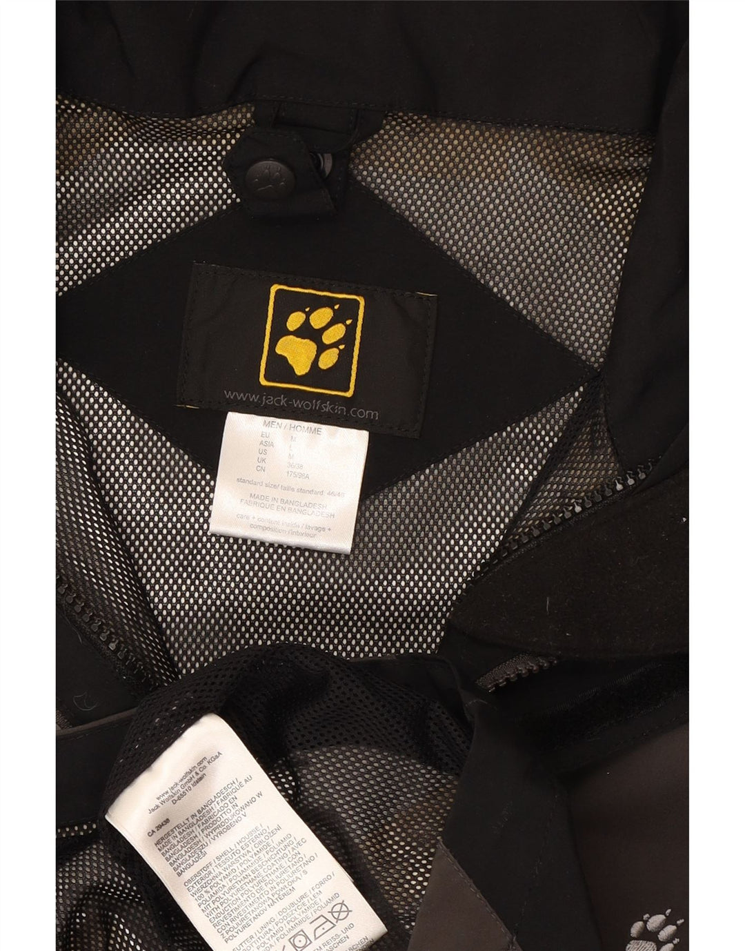 Мужская дождевик Jack Wolfskin UK 36/38 Средний коричневый Полиамид с цветными блоками