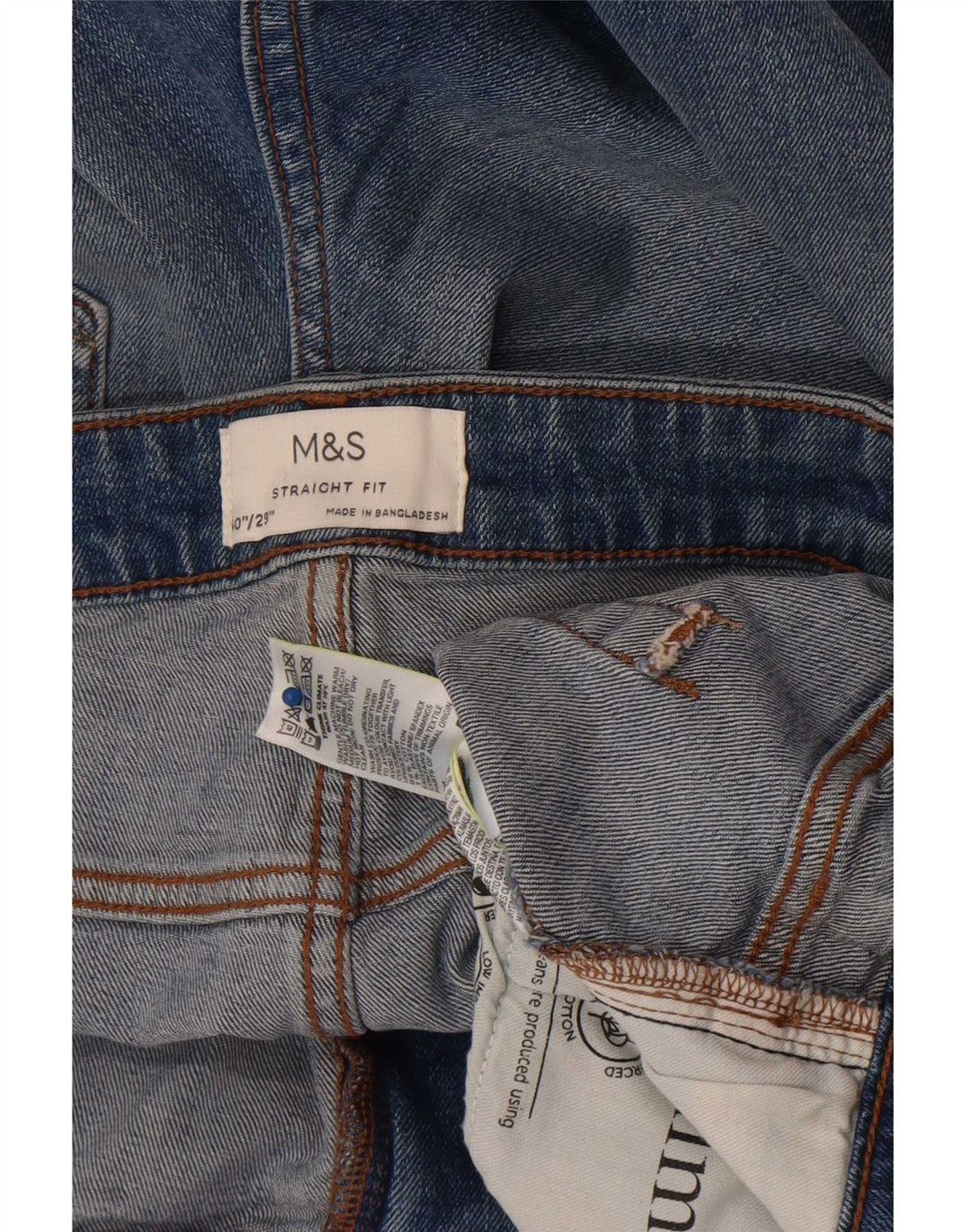 Мужские прямые джинсы Marks & Spencer W40 L29 синие, хлопок
