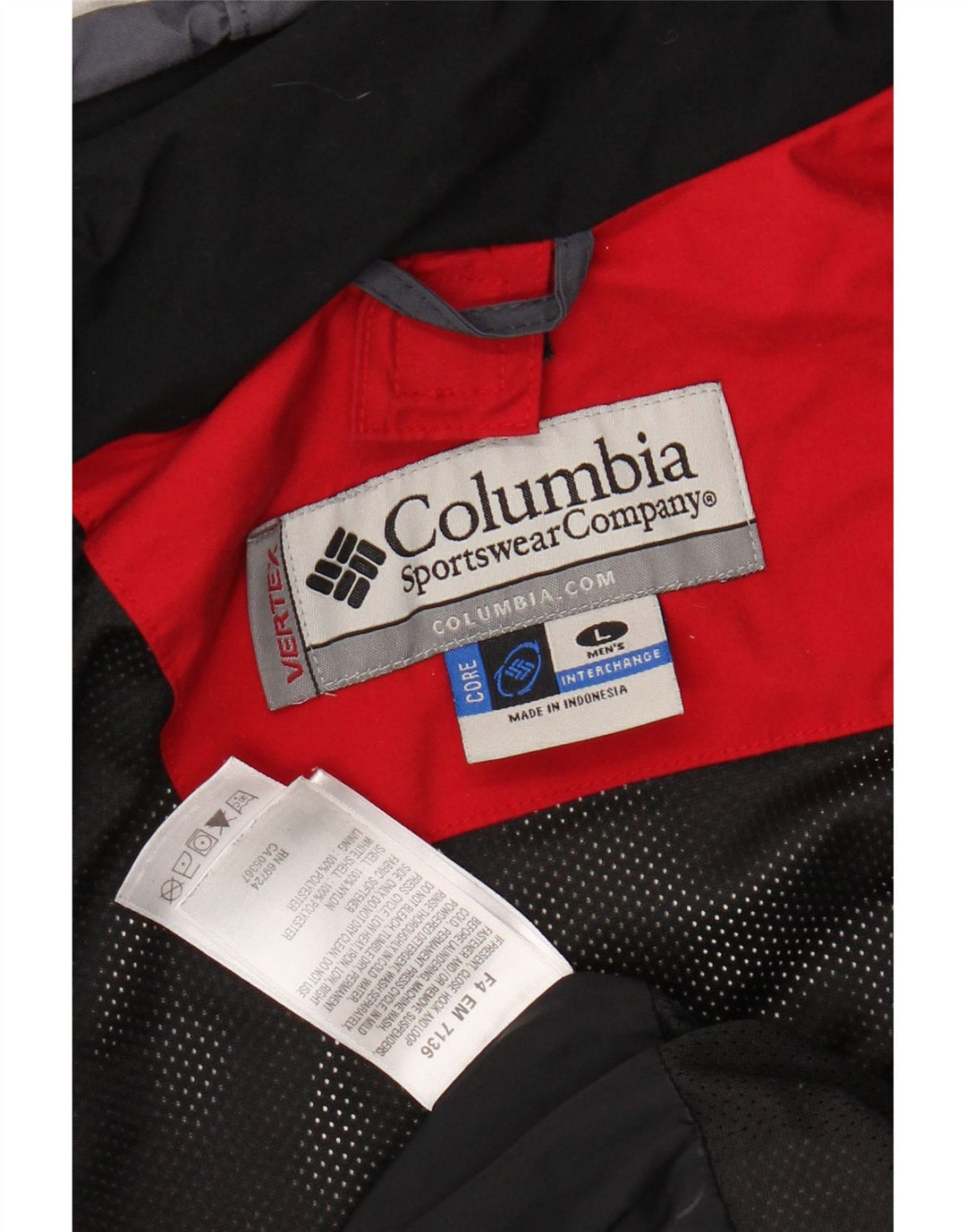 Мужская ветровка COLUMBIA Interchange Jacket UK 40, большая красная с цветными блоками