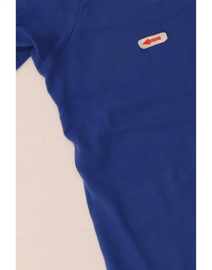 Мужская футболка Nike Dri Fit, хлопковый топ среднего синего цвета