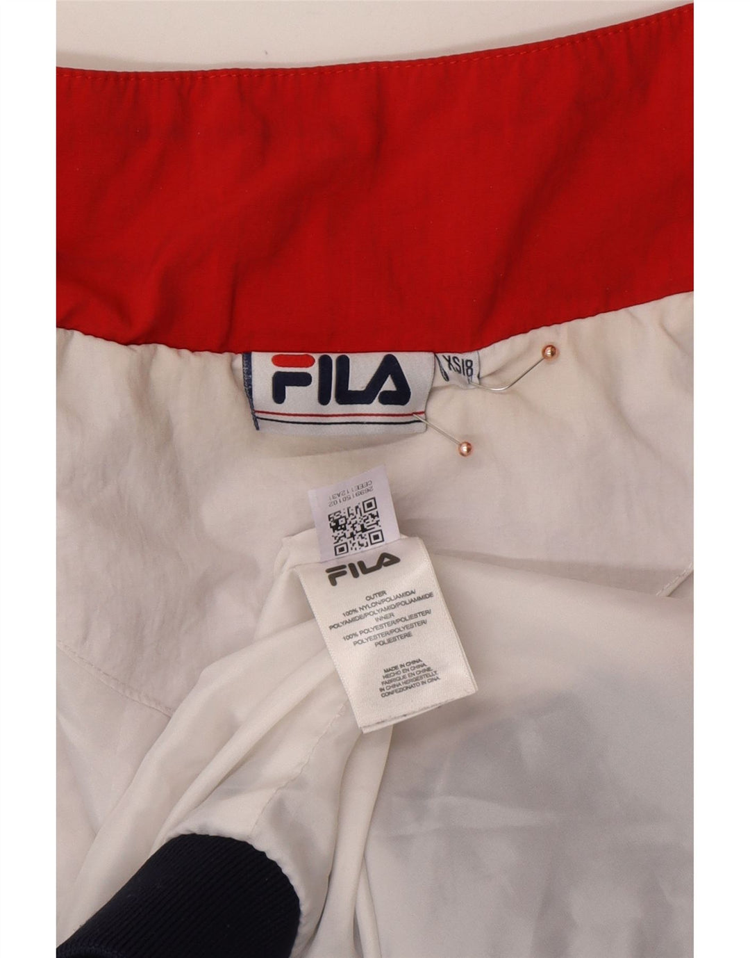 Женский спортивный костюм оверсайз FILA, верхняя куртка UK 6 XS, темно-синий с цветными блоками