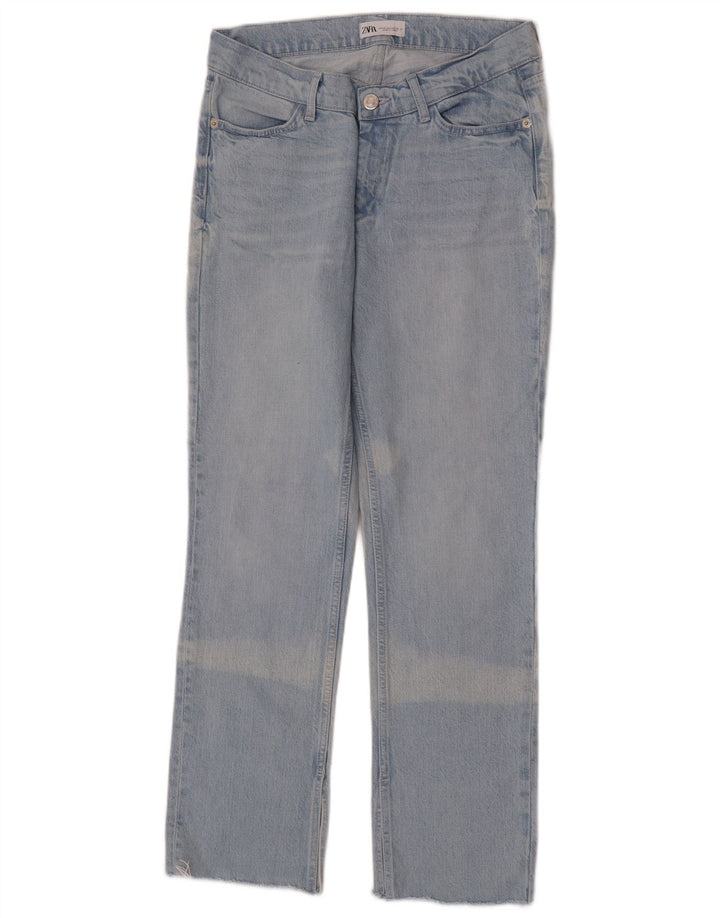 Женские прямые джинсы Zara EU 40 Medium W30 L30, синие, хлопок