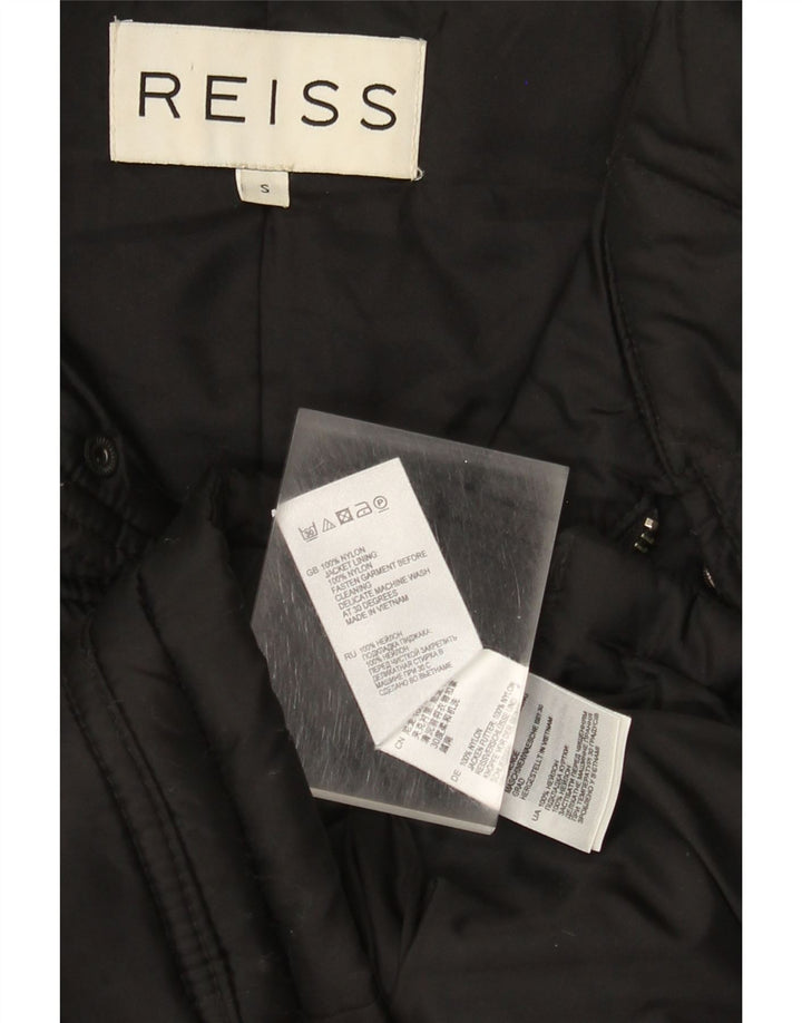 Мужская стеганая куртка Reiss UK 36, маленькая, черный нейлон