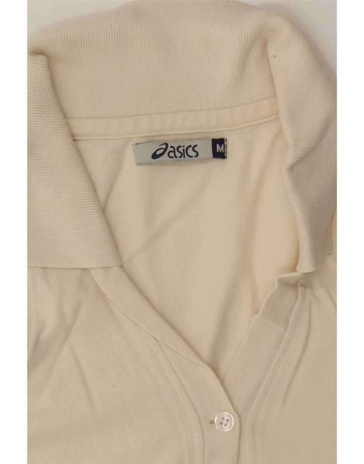 ASICS Womens Sleeveless Shirt Blouse UK 12 Medium Beige Cotton Vintage Asics and Second-Hand Asics from Messina Hembry 