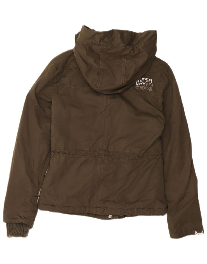 Женская куртка Superdry The Windparka с капюшоном UK 6 XS, зеленый полиэстер