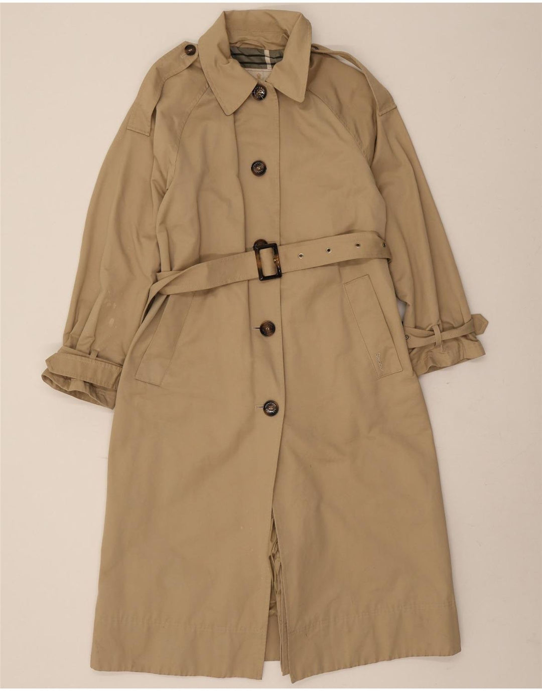 Женский тренч Barbour оверсайз UK 8 маленький бежевый