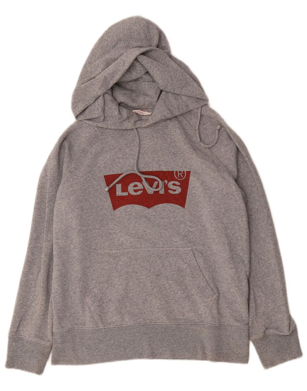 Мужской джемпер с капюшоном Levi's XS, серый в крапинку, хлопок