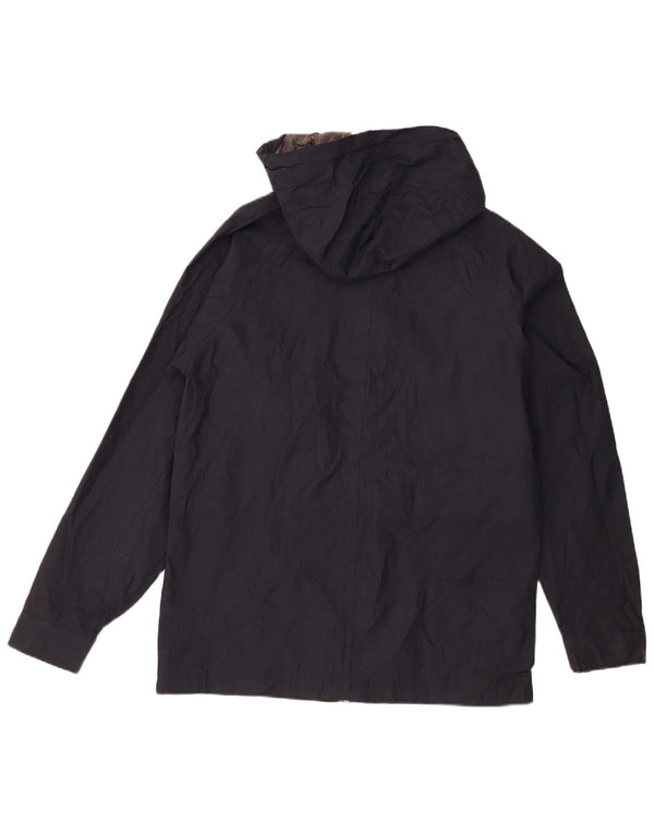 Мужская дождевик с капюшоном Jack & Jones UK 40, большой темно-синий нейлон