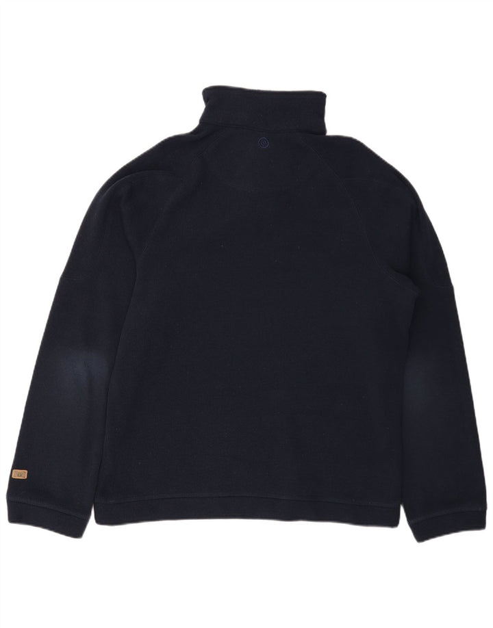 Мужской джемпер на пуговицах с изображением животных, средний темно-синий свитер из полиэстера