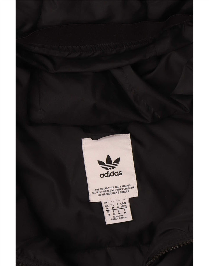 Мужская утепленная куртка Adidas с капюшоном, средний черный полиэстер