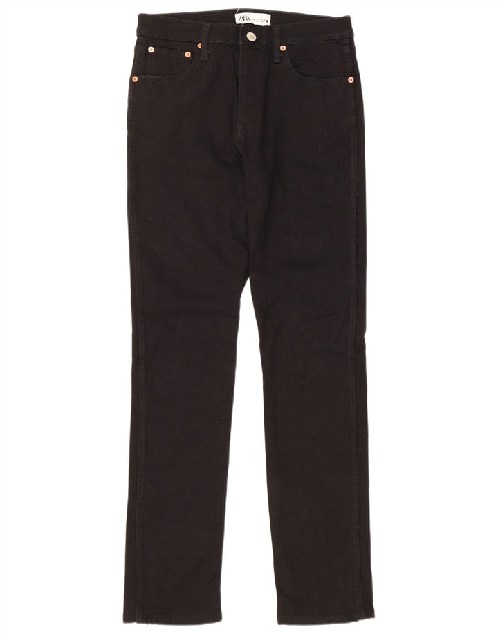 Женские узкие джинсы Zara EU 40 Medium W30 L32, черный хлопок