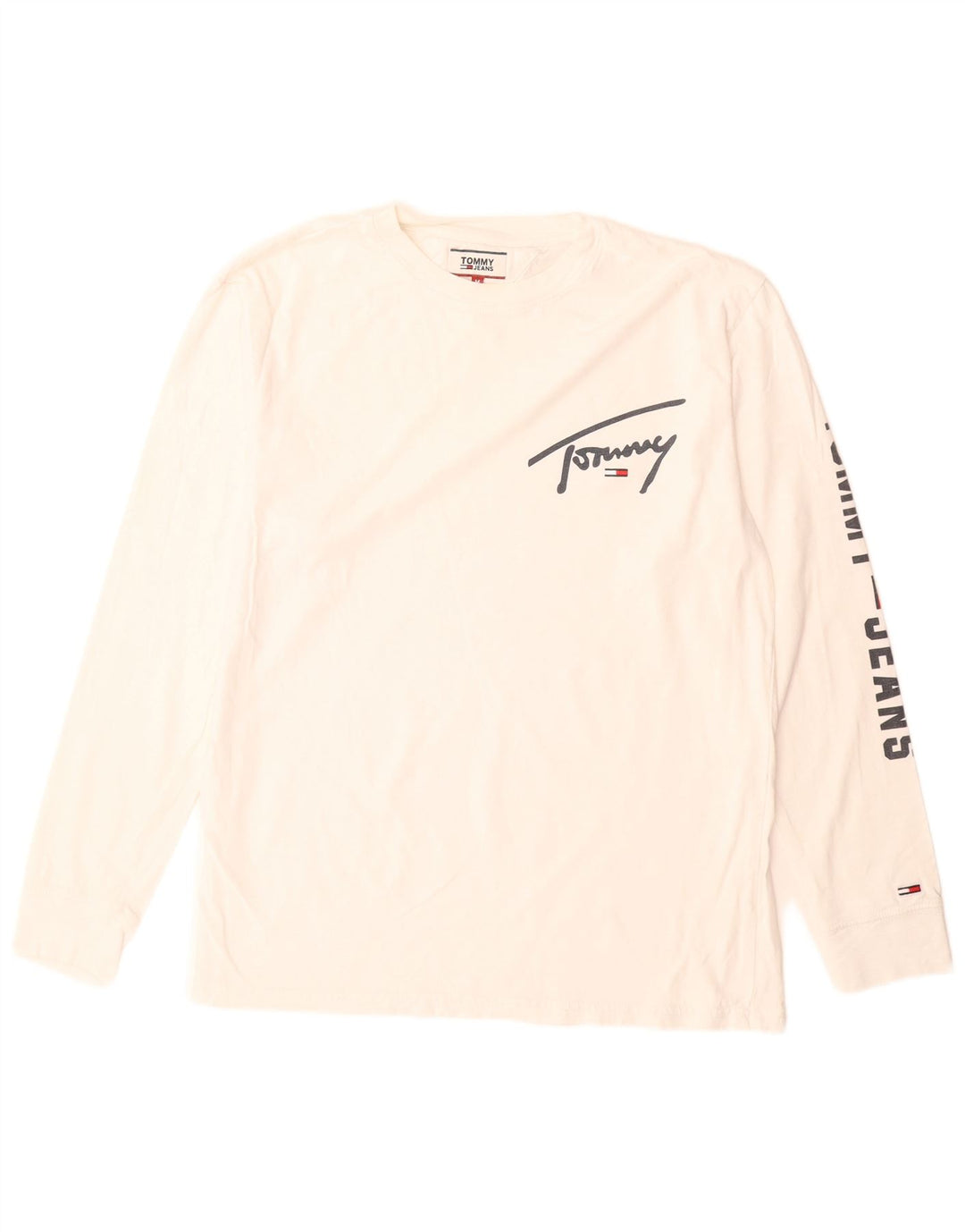 Мужской топ с длинным рукавом Tommy Hilfiger, средний белый