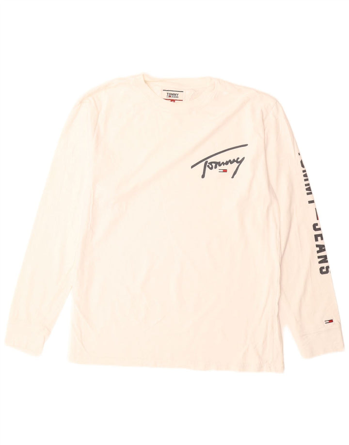 Мужской топ с длинным рукавом Tommy Hilfiger, средний белый