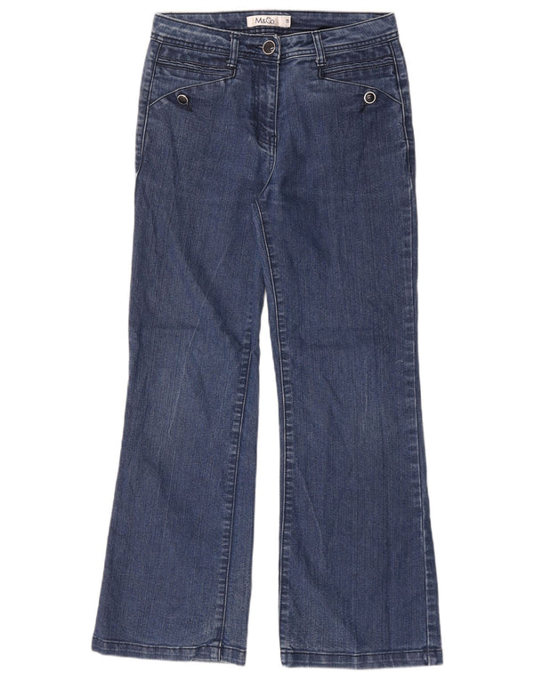Женские джинсы Bootcut M&Co UK 10, маленькие W28 L28, синие, вискоза