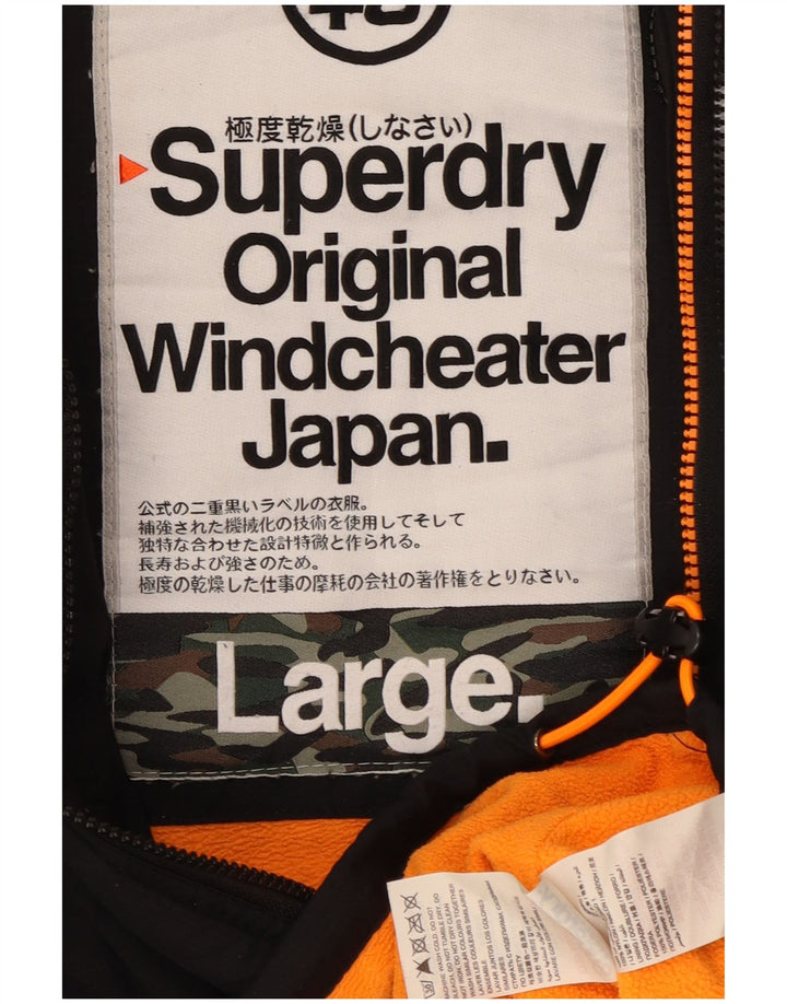 Женская ветровка-ветровка Superdry UK 16, большая черная