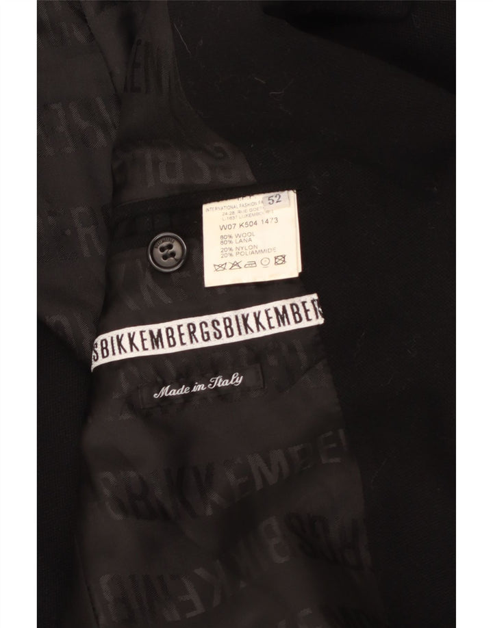Мужское пальто Bikkembergs IT 52 XL Черное Шерстяное
