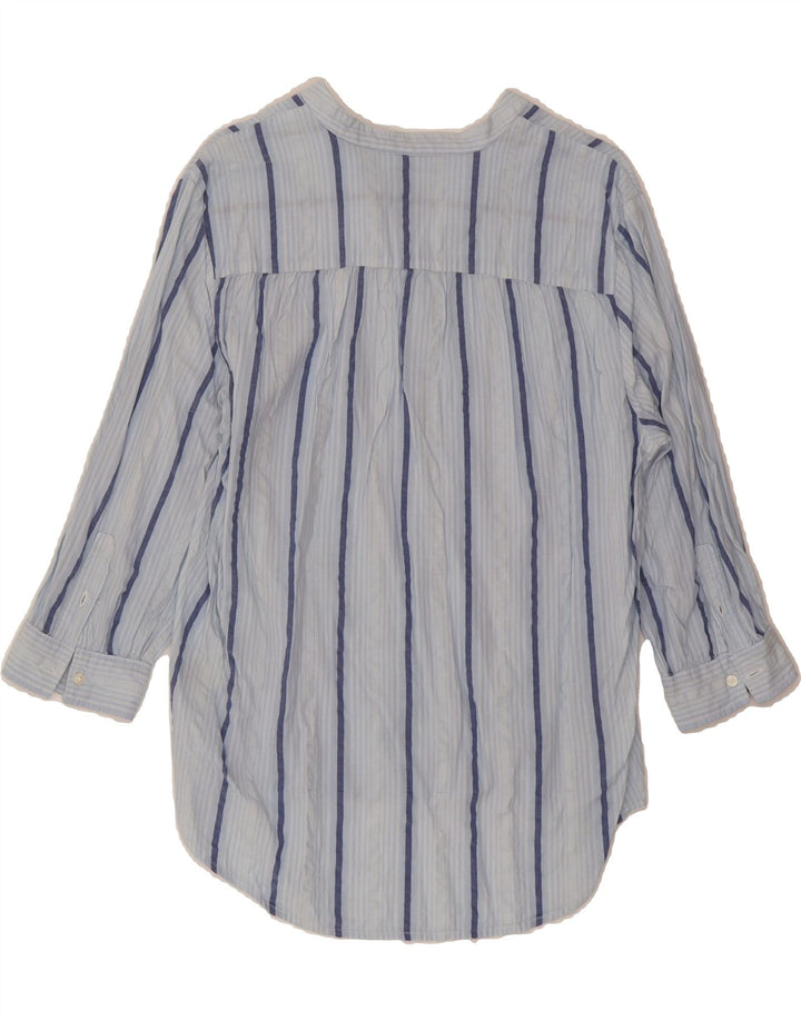 LEE Womens Relaxed Fit 3/4 Sleeve Blouse Top UK 14 Medium Blue Striped Vintage Lee and Second-Hand Lee from Messina Hembry 