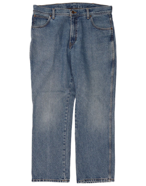 Мужские прямые джинсы Wrangler стандартного кроя W36 L30, синие, хлопок