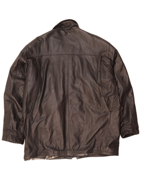 Мужская кожаная куртка Gianfranco Ferre UK 42 XL черная кожа