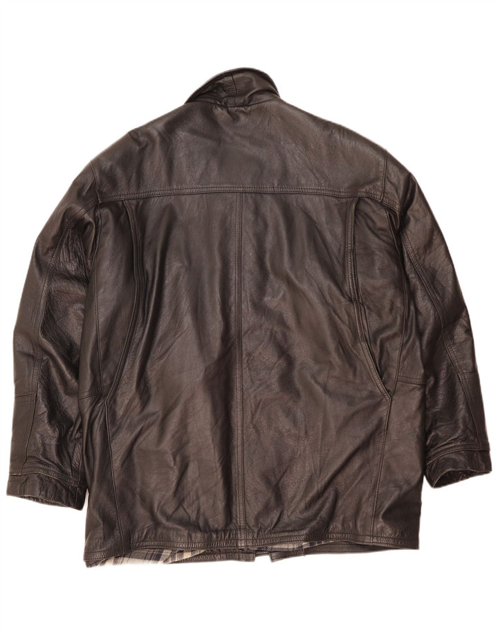 Мужская кожаная куртка Gianfranco Ferre UK 42 XL черная кожа