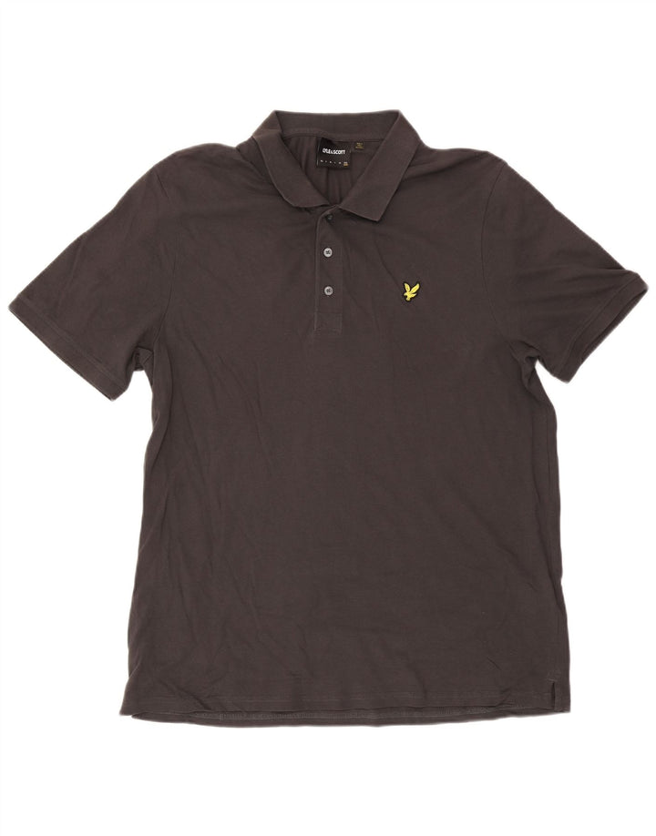 Мужская рубашка-поло Lyle & Scott 2XL, серая, хлопок