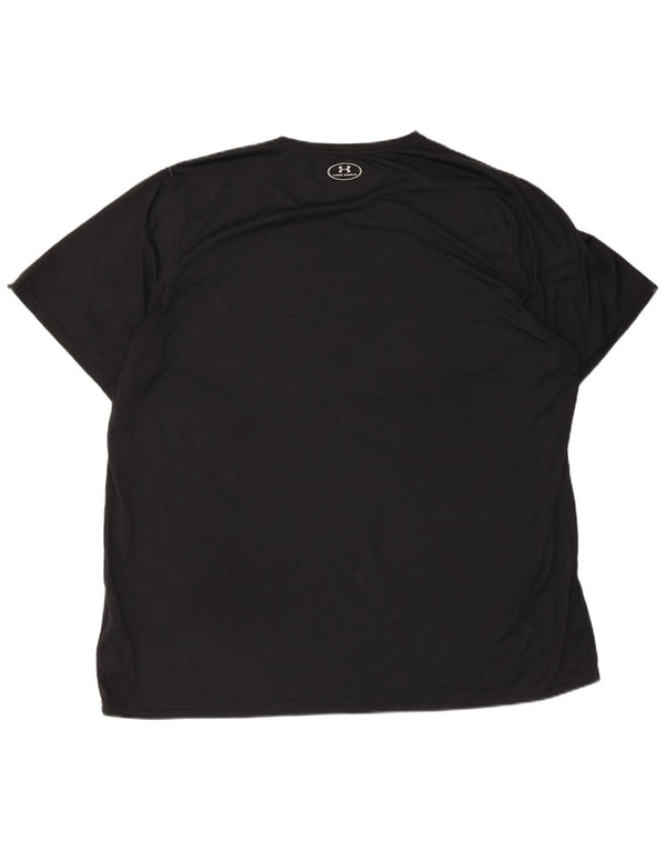 Мужская футболка с рисунком Under Armour Heat Gear, топ 3XL, черный полиэстер