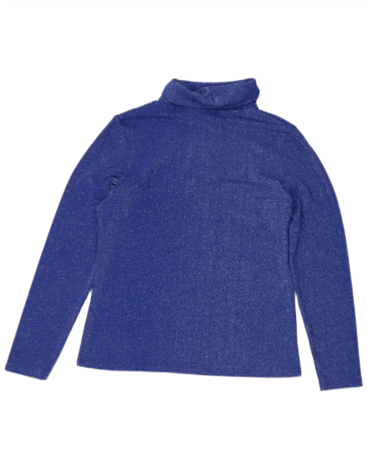 PACO BOUTIQUE Womens Top Long Sleeve UK 10 Small  Blue Nylon