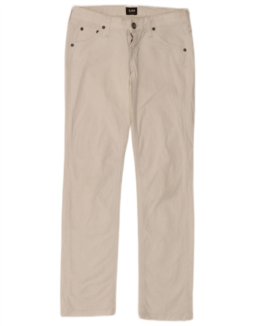 Женские прямые джинсы LEE W26 L33, белый хлопок