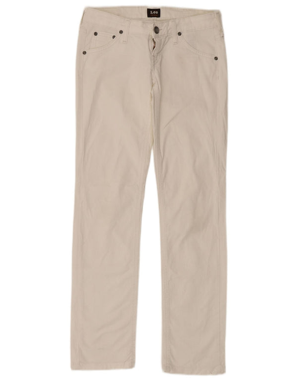 Женские прямые джинсы LEE W26 L33, белый хлопок