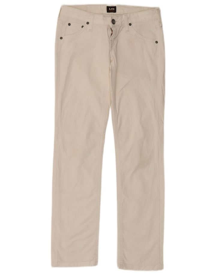 Женские прямые джинсы LEE W26 L33, белый хлопок